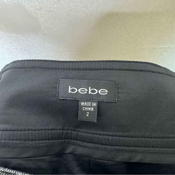 Bebe Wool Silk Blend Front Slit Pencil Skirt 2 - Picture 4 of 5